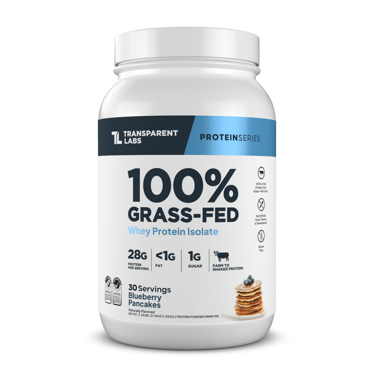Grass - Fed Whey Protein Isolate - Blueberry Pancakes