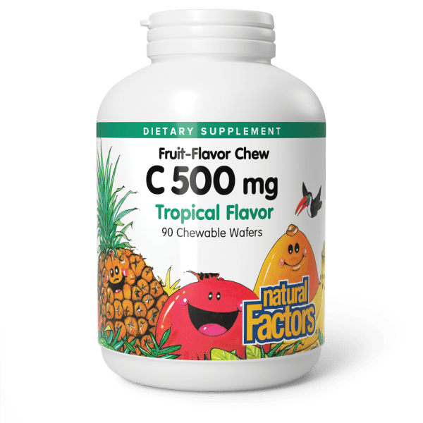 Natural Factors Vitamin C 500 mg Fruit Flavor Tropical