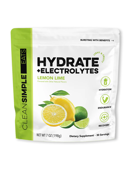 Clean Simple Eats Hydrate + Electrolytes - Lemon Lime 30 Servings