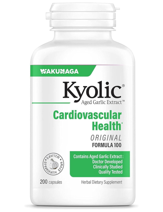 Kyolic Aged Garlic Extract, Cardiovascular Health Formula 100, 200 Capsules