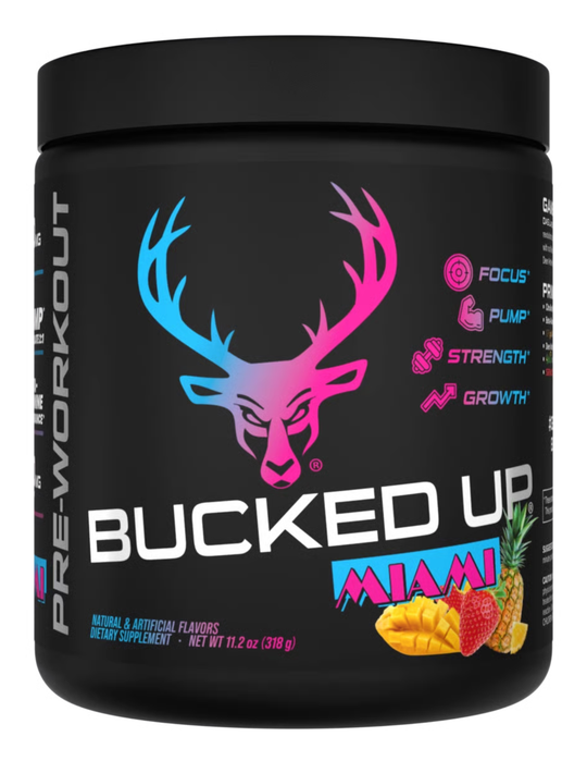 Bucked Up Pre‑Workout – Miami (Strawberry/Mango/Pineapple)