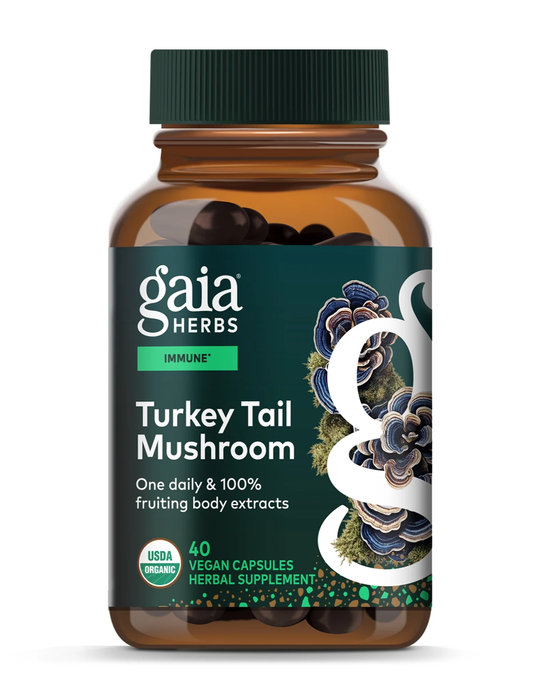 Gaia Herbs Turkey Tail Mushroom 40 Vegan Capsules
