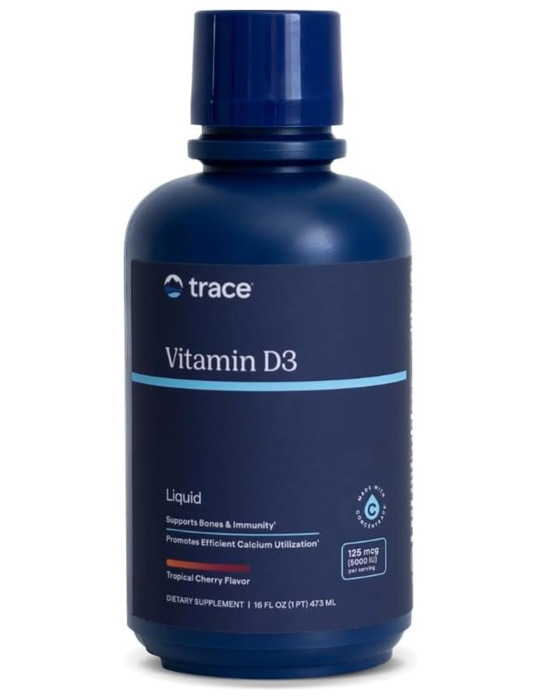 Trace Minerals Research Liquid Vitamin D3 5000 IU Vegetarian Cherry 16oz