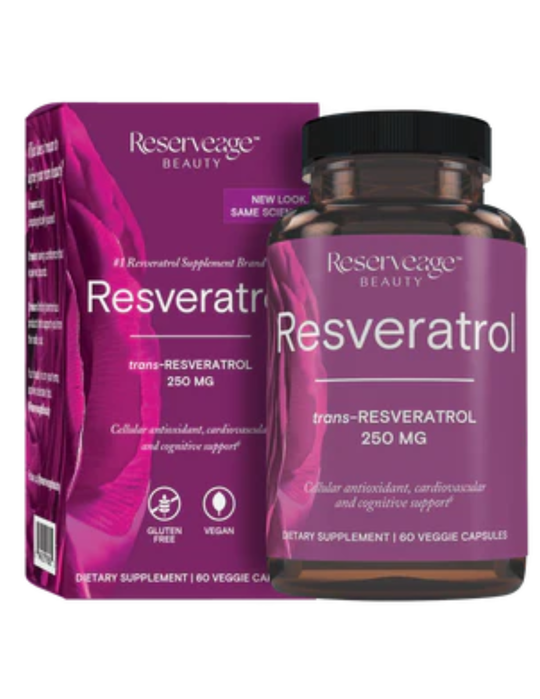 Reserveage Resveratrol 250mg 60 Veg Capsules