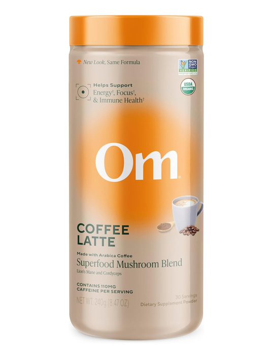 OM Superfood Mushroom Blend, Coffee Latte 30 Servings