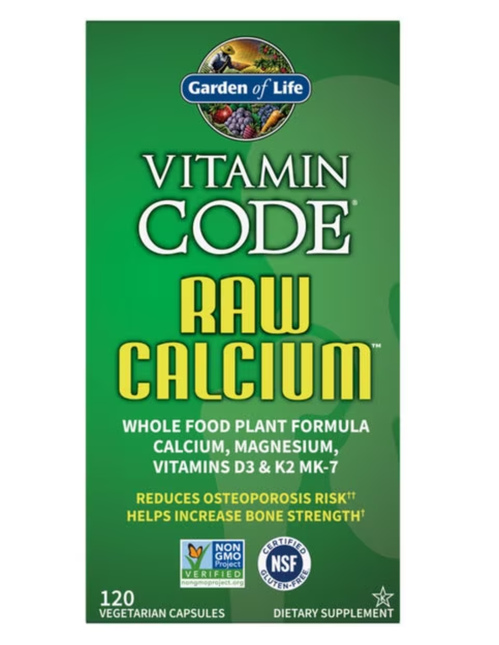 Vitamin Code Raw Calcium Capsules 120ct