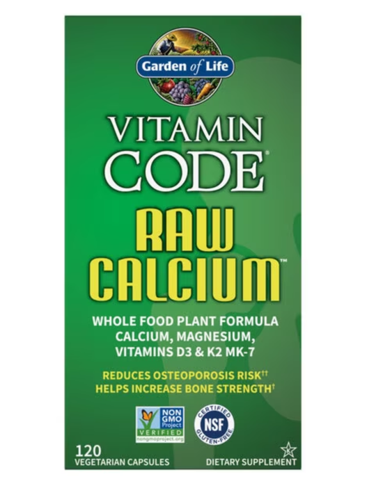 Vitamin Code Raw Calcium Capsules 120ct