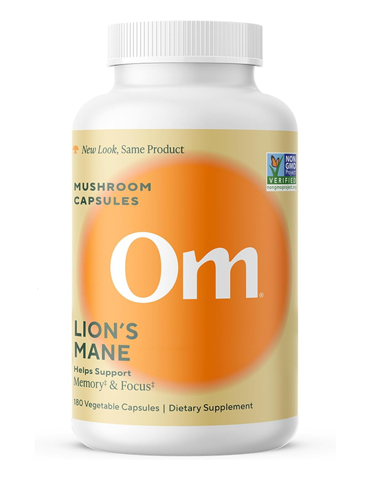 OM Lion’s Mane Organic Mushroom 180 Capsules