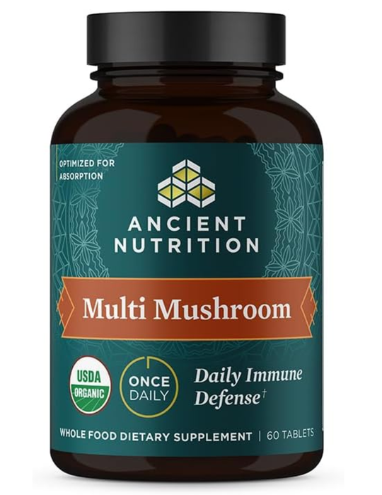 Ancient Nutrition Multi Mushroom Daily Immune Defense 30 Tablets
