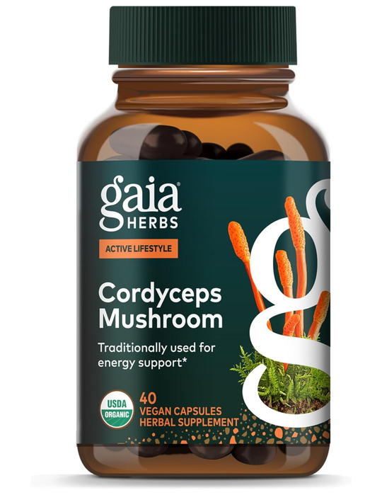 Gaia Herbs Cordyceps Mushroom – 40 Vegan Capsules