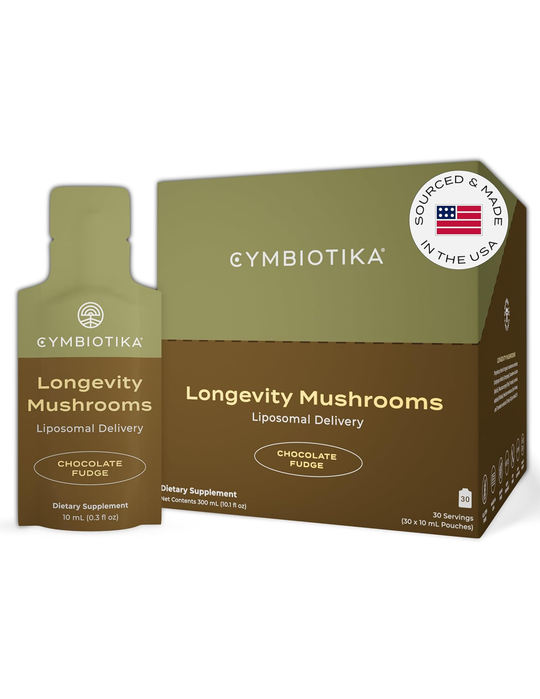 Cymbiotika Liposomal Longevity Mushrooms – 30 x 10 ml Packets