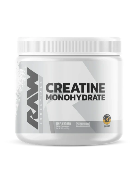 RAW CREATINE MONOHYDRATE UNFLAVORED 30 Servings