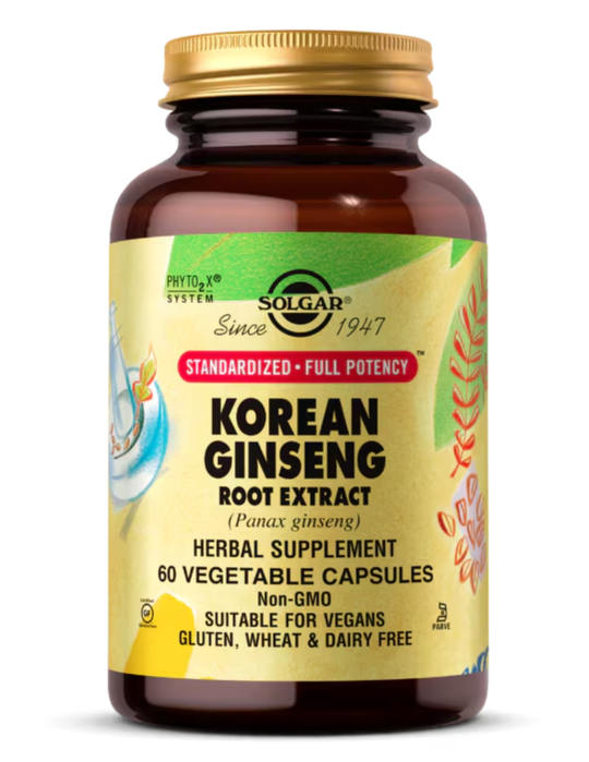 Solgar Korean Ginseng Root Extract 60 Vegetable Capsules