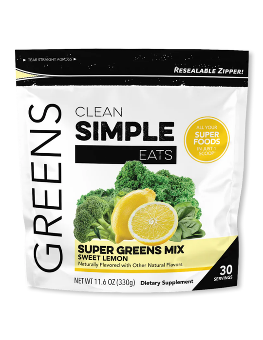 Clean Simple Eats Super Greens Powder - Lemon Lime 30 Servings