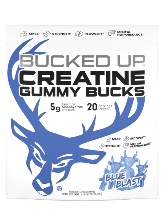 Bucked Up Creatine Gummies Blue Blast