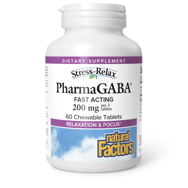 Natural Factors Stress-Relax Pharma Gaba 100 mg Chewable