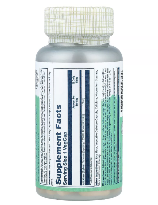 Solaray Nattokinase 100mg 30 Veg Capsules