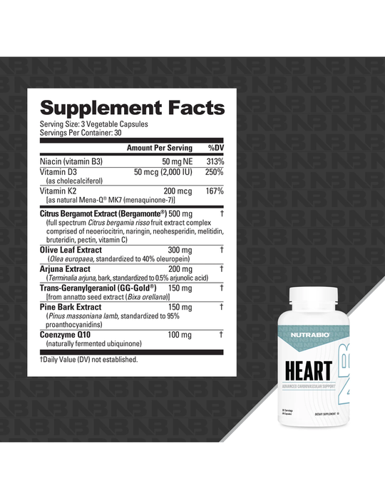 NutraBio Heart 90 Capsules