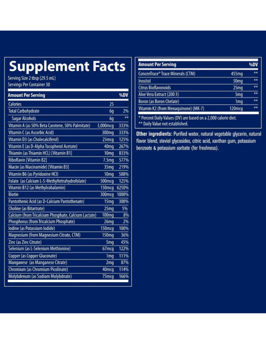 Trace Minerals Liquid Multi Vitamin-Mineral Orange Mango