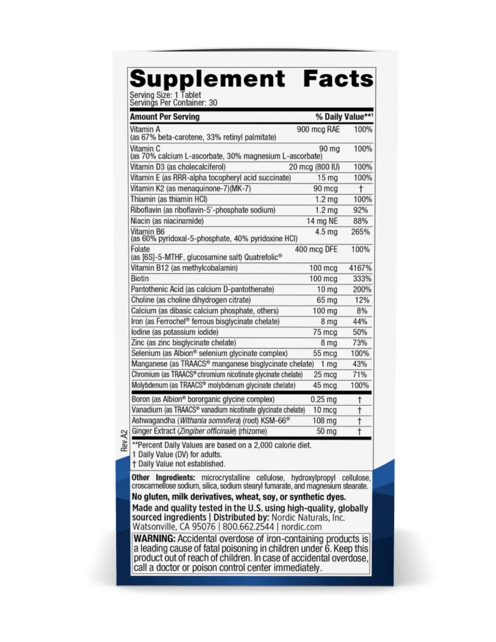 Nordic Naturals Women's Multivitamin One Daily 30ct