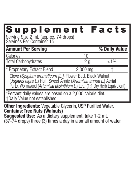 Nature's Answer Black Walnut & Wormwood 1oz Alcohol Free