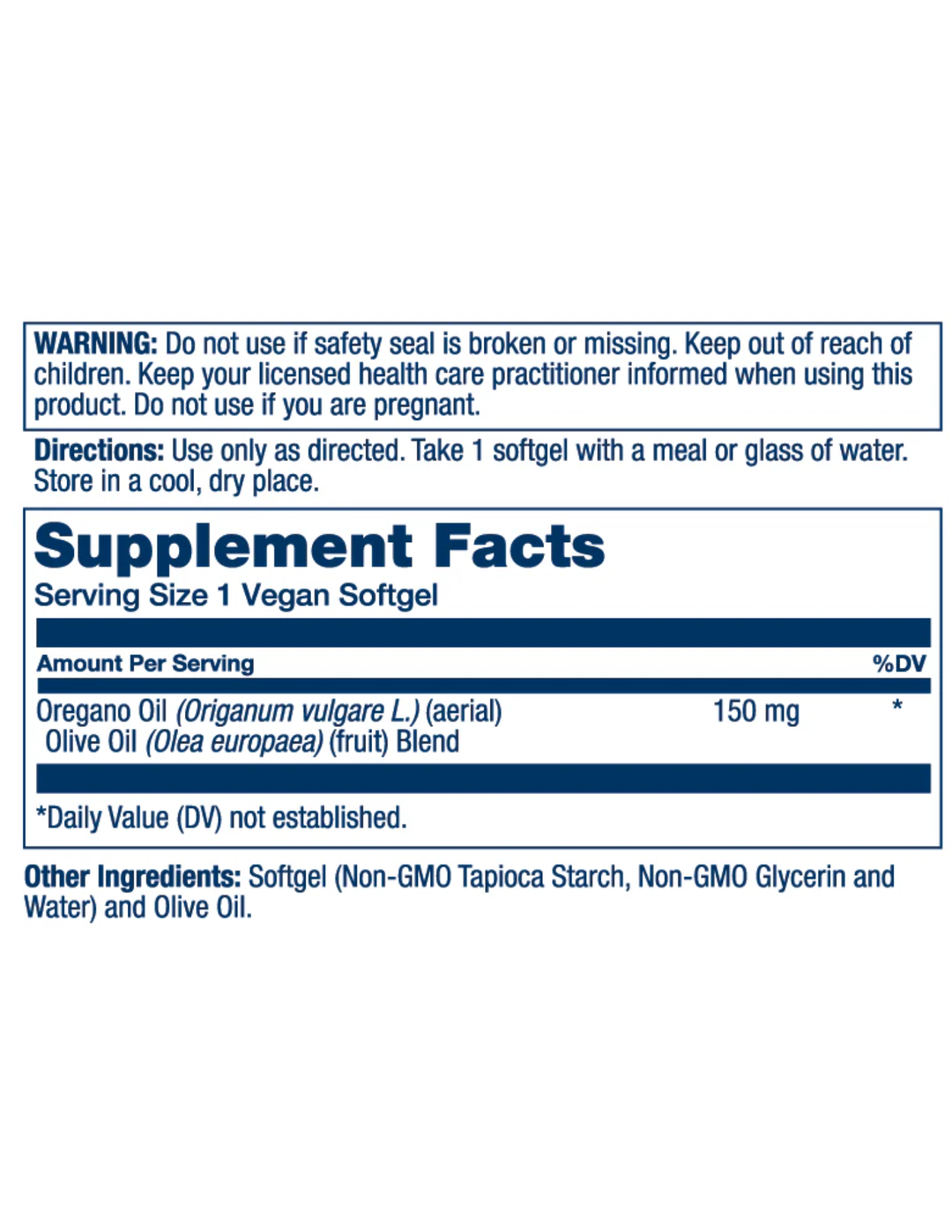 Solaray Oil of Oregano 150mg 60 ct