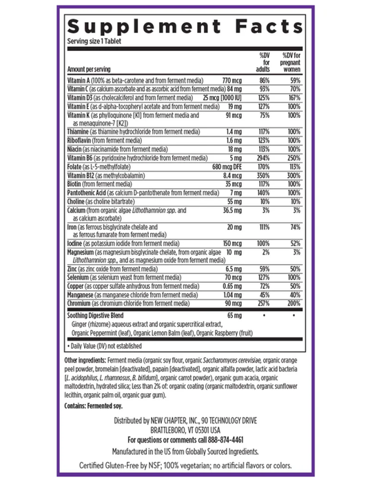 New Chapter One Daily Prenatal Multivitamin 35+ 30ct