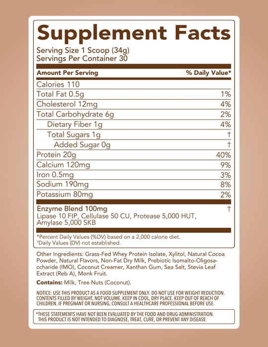 Clean Simple Eats Protein Powder - Chocolate Brownie Batter 30 Servings