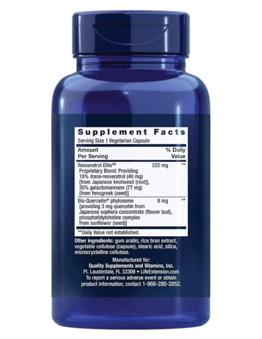 Life Extension Optimized Resveratrol Elite 60 Veg Capsules