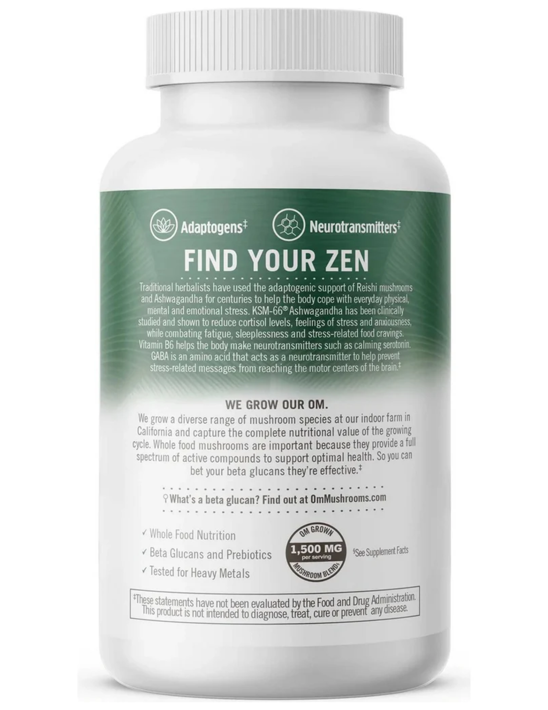 OM Mushroom Superfood Gently Zen 90 Capsules