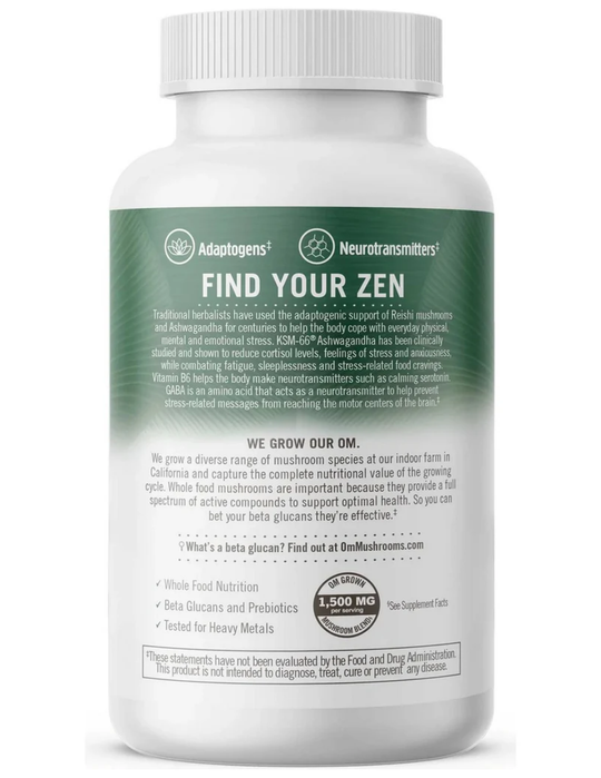 OM Mushroom Superfood Gently Zen 90 Capsules