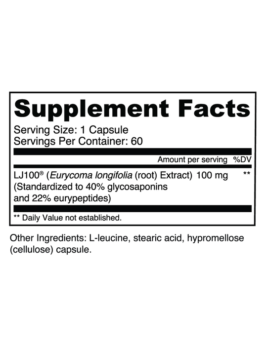 Transparent Labs LJ100 Tongkat Ali 60 Capsules