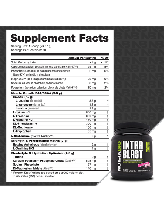 NutraBio Intra Blast Dragon Fruit Candy 30 Servings