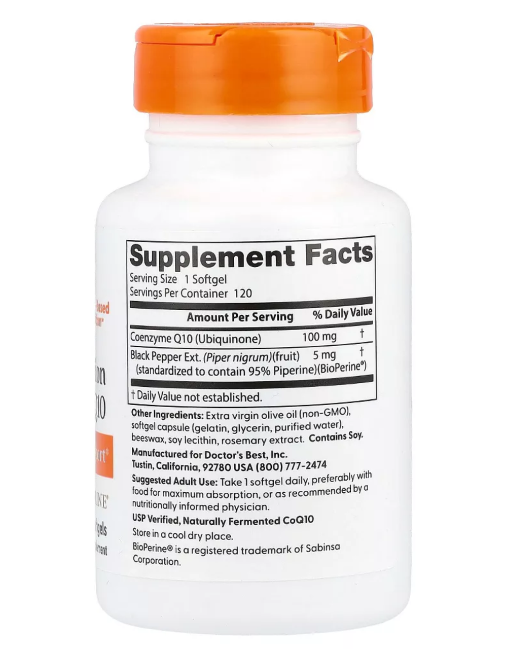 Doctors Best High Absorption CoQ10 100mg 120 Softgels