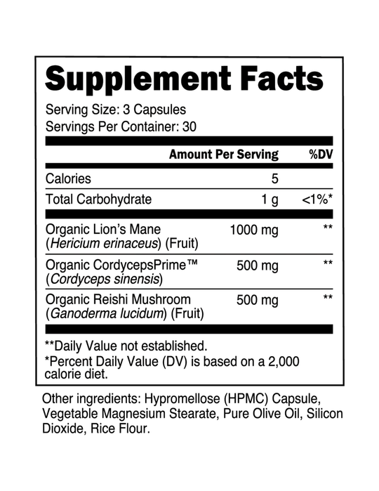 Transparent Labs Mushroom Stack 90 Capsules