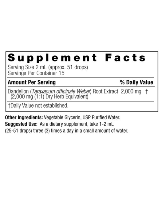 Nature's Answer Dandelion Root 1oz Alcohol Free