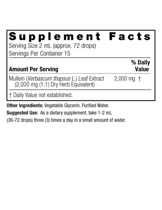 Nature's Answer Mullein Leaf Liquid Extract 1oz