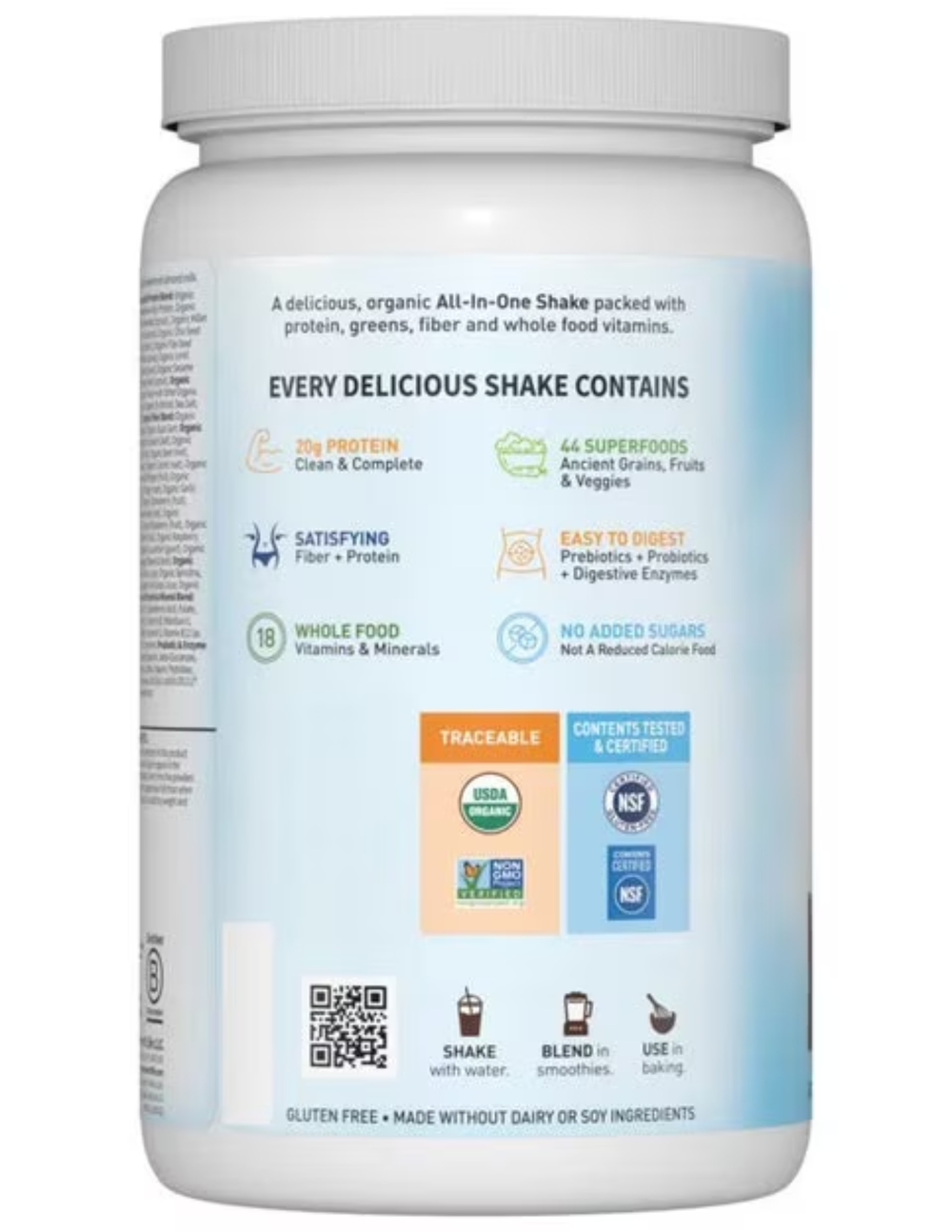 Raw Organic Meal Replacement Protein Powder - Chocolate 38.03oz