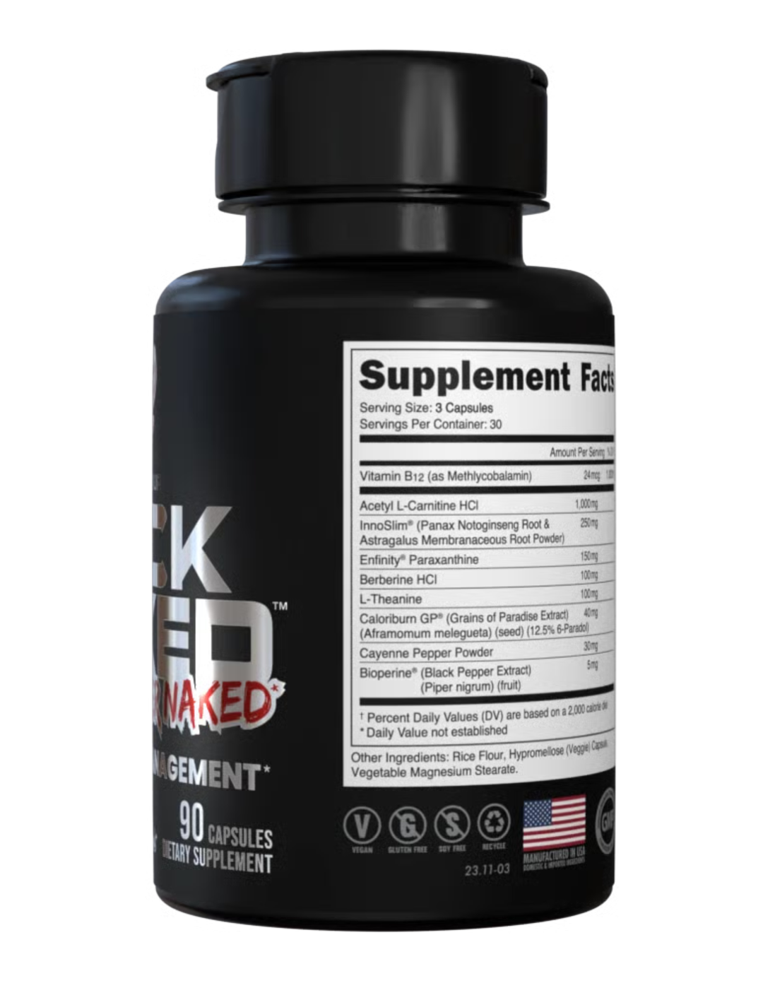 Bucked Up Buck Naked Weight Loss Management 90 Capsules