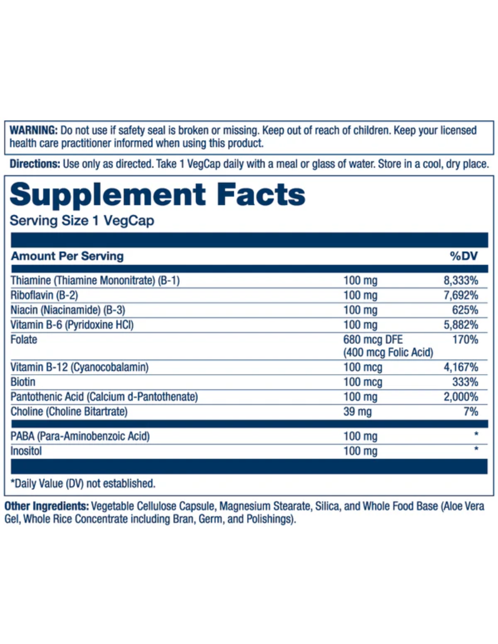Solaray B-Complex 100 100ct