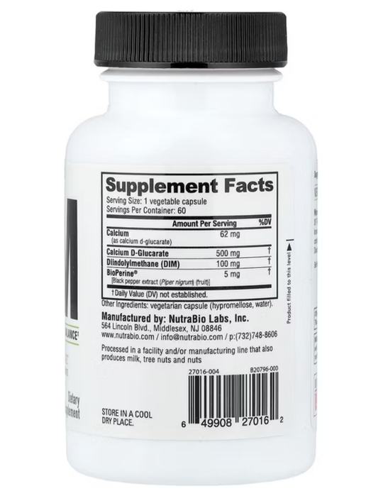 NutraBio DIM 60 Capsules