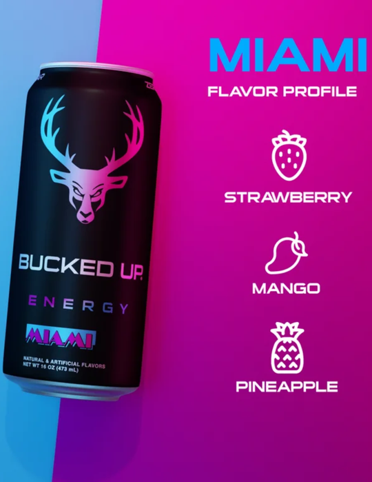 Bucked Up ENERGY DRINK MIAMI 16oz ( 12pk )