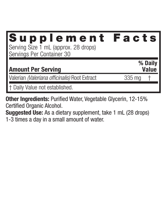 Nature’s Answer Valerian Root 1oz Low Alcohol