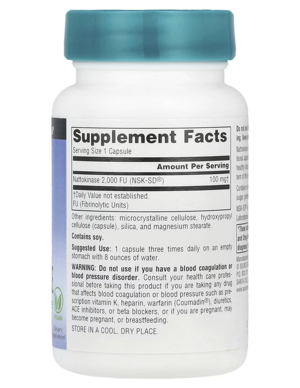 Source Naturals Nattokinase 100mg 60 Veg Capsules