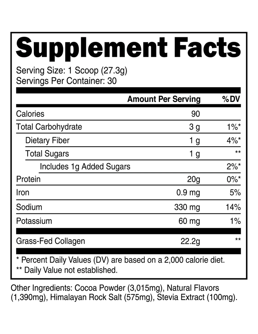 Transparent Labs Grass-Fed Collagen - Chocolate