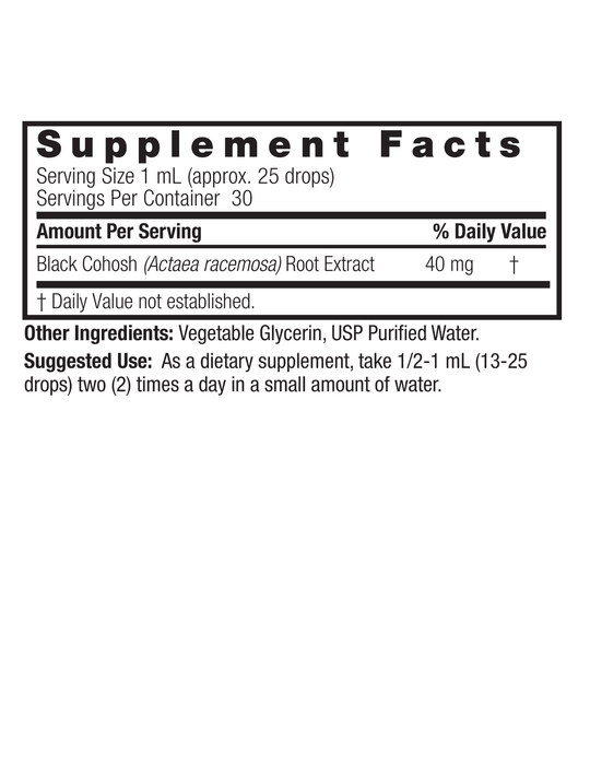 Nature's Answer Black Cohosh 1oz Alcohol Free