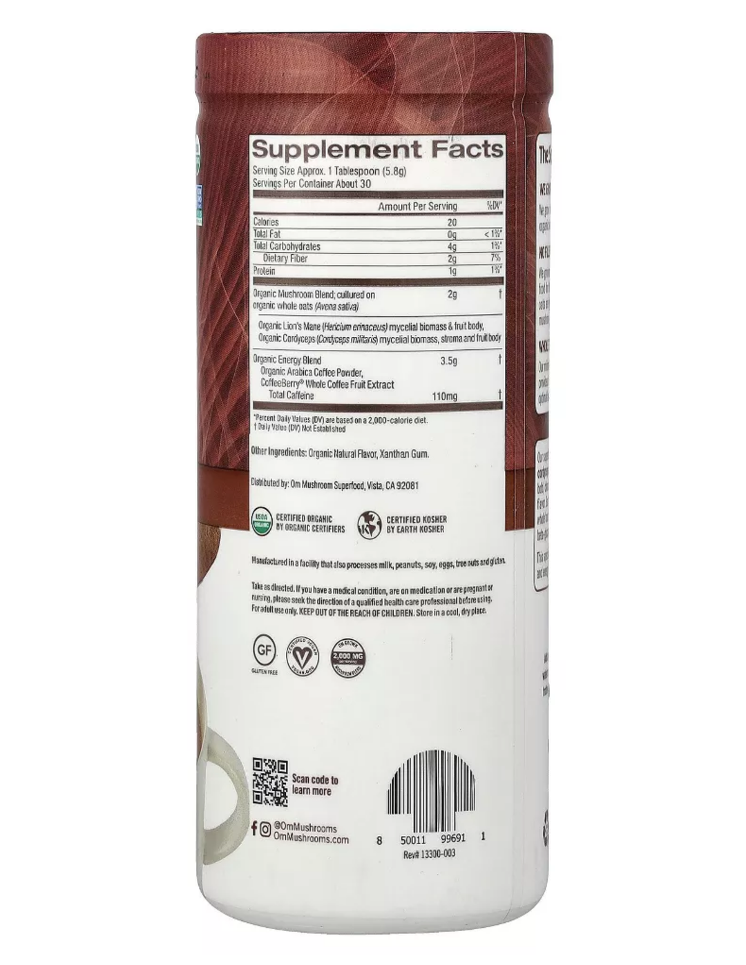 OM Superfood Mushroom Blend, Coffee 30 Servings