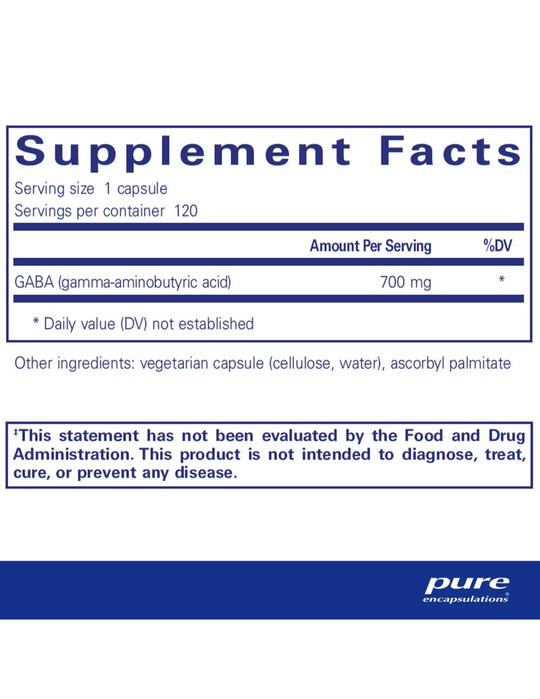 Pure Encapsulations GABA 120ct