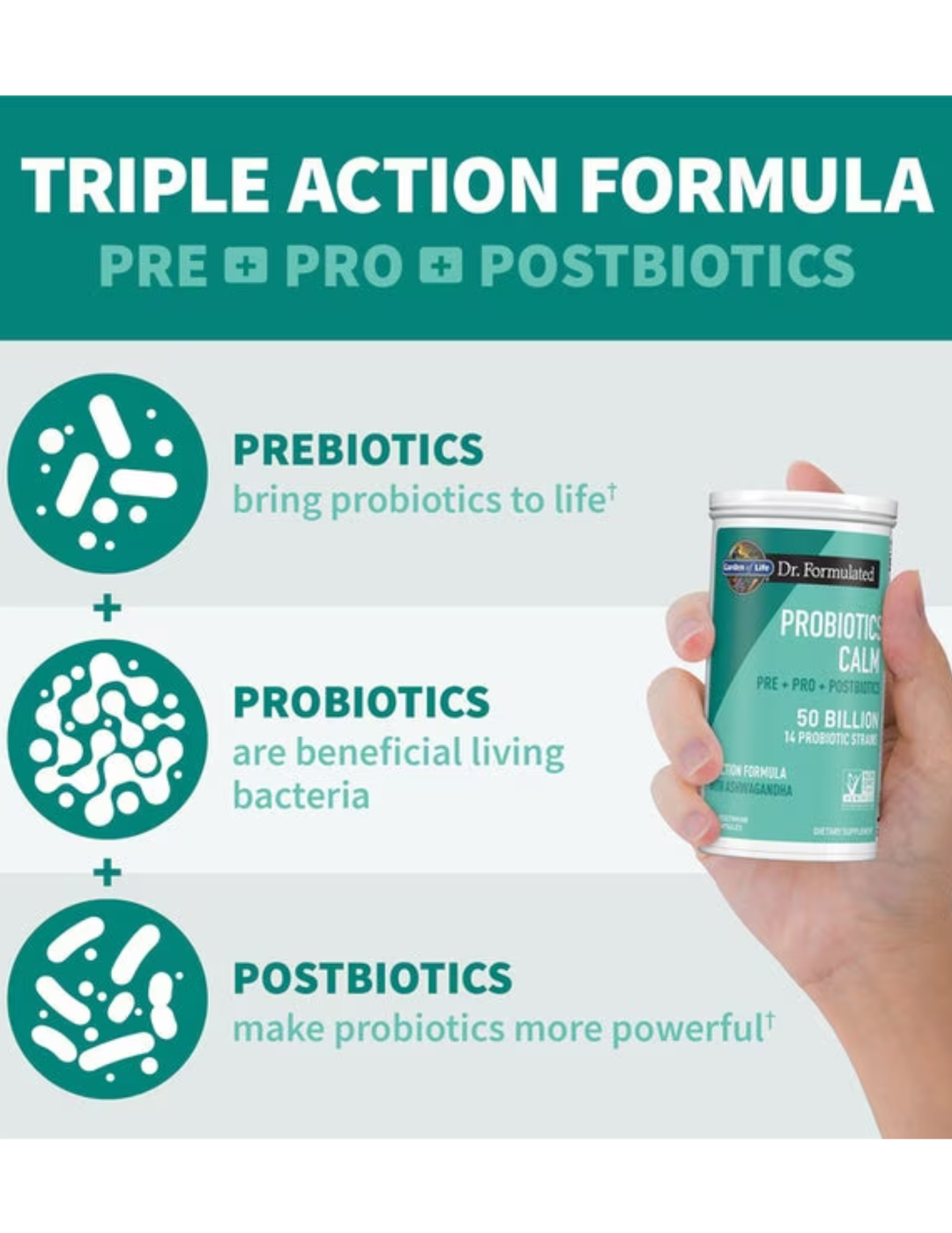 Garden of Life Dr. Formulated Probiotics Calm 50 Billion 30 Capsules