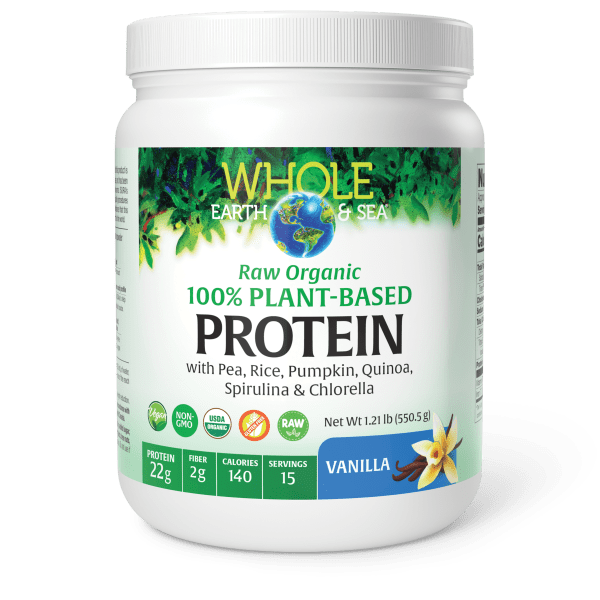 Whole Earth + Sea Raw Organic Vanilla Protein
